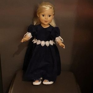 18 inch doll long dress with sandals